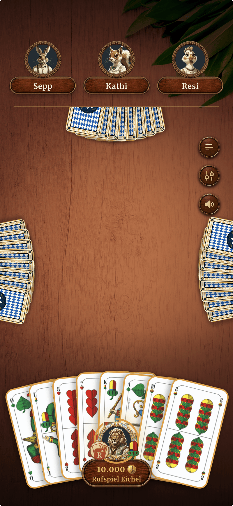 Spieltisch in der App